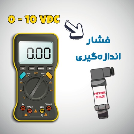 تبدیل سیگنال 10 – 1 ولت DC به فشار اندازه‌گیری شده