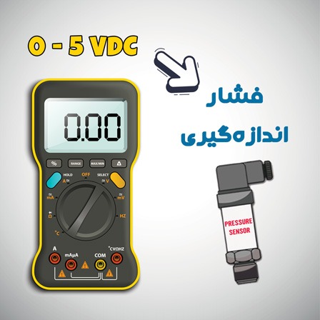 تبدیل سیگنال 5 – 0 ولت DC به فشار اندازه‌گیری شده